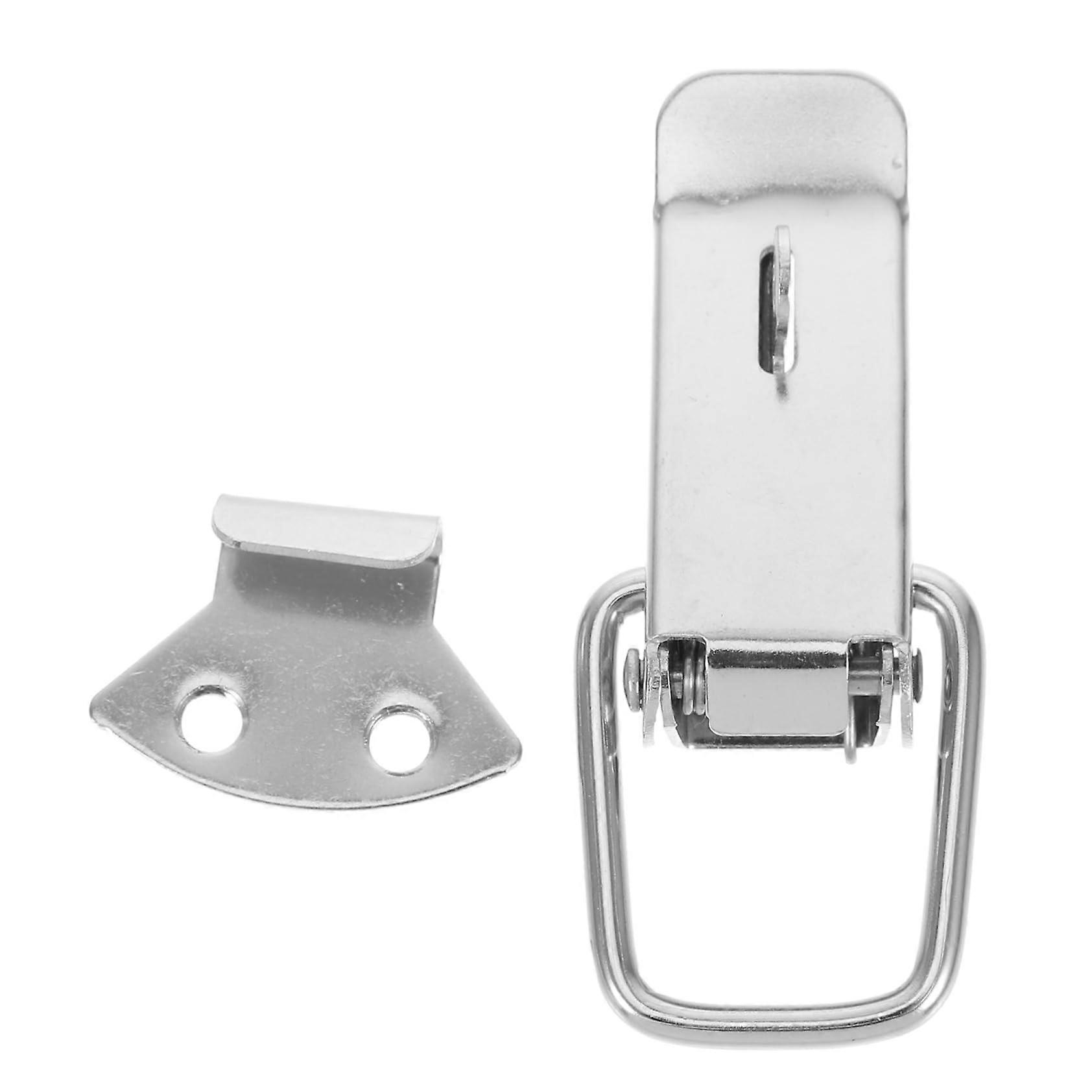 Heavy Duty Stainless Steel Toggle Latch with Padlock Hole, Spring Loaded Clip for Toolboxes, Suitcases, Trunks