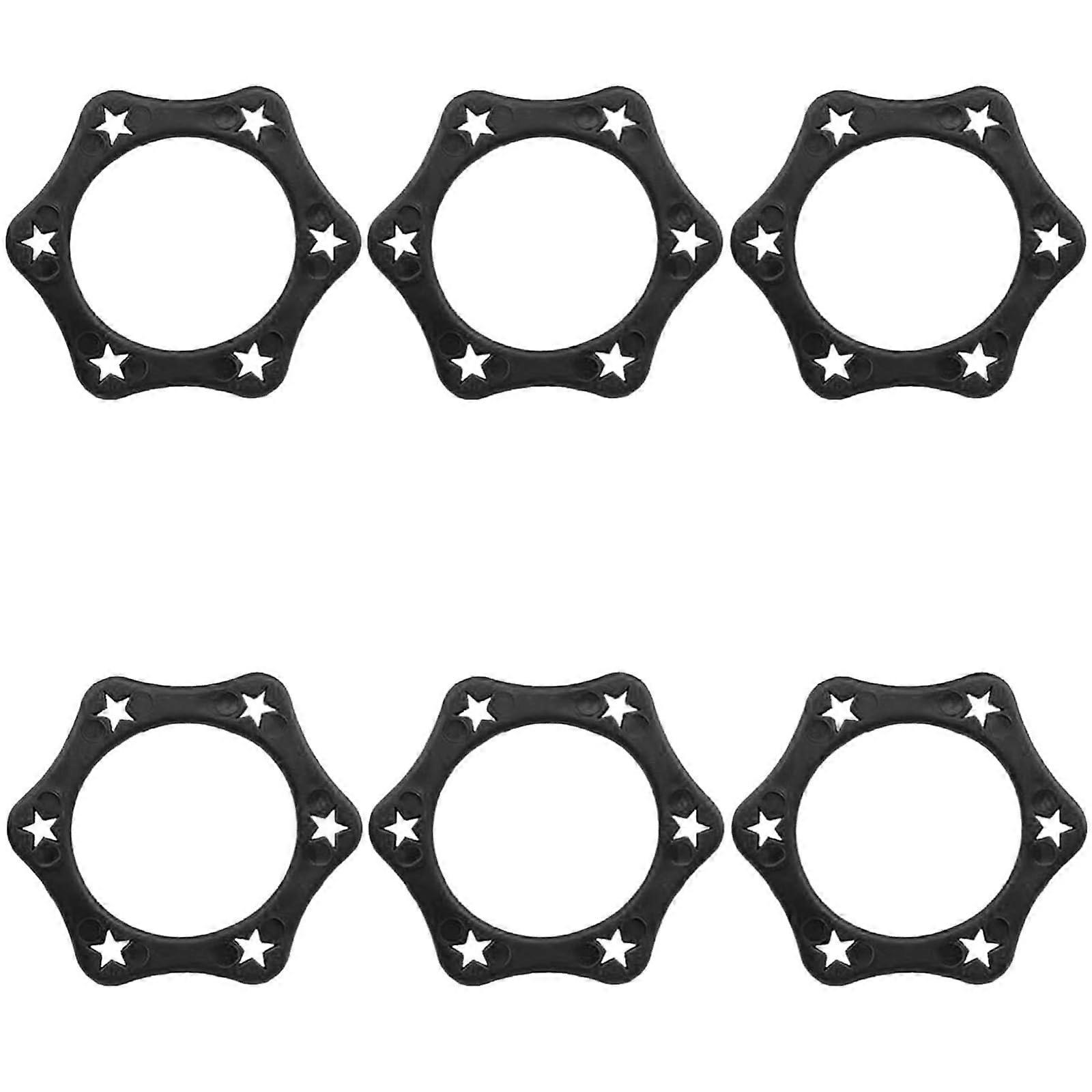 6 Pcs Microphone AntiRoll Ring Hexagonal Stabilizer 38mm Shakeproof Protector for KTV Stage