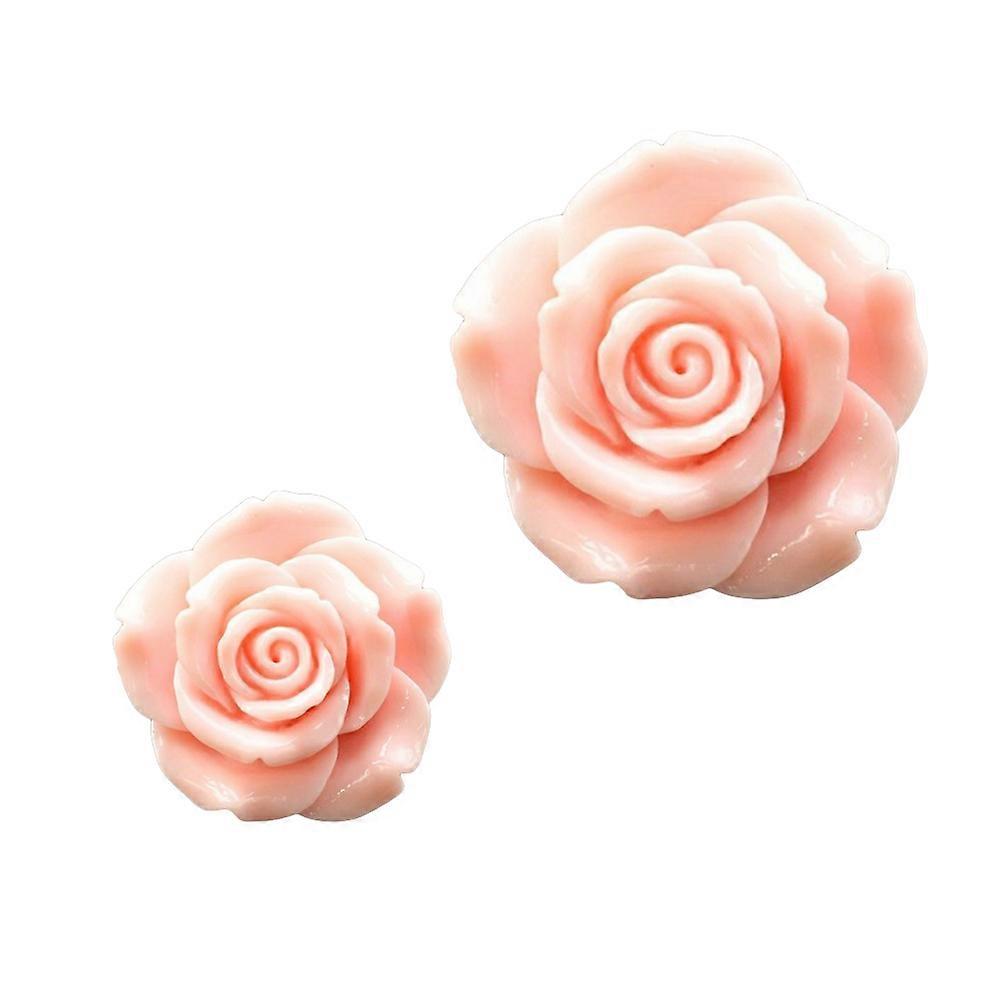 Aromatherapy Clip for Car Rose Shape Solid Perfume Diffuser 1Pair Pink