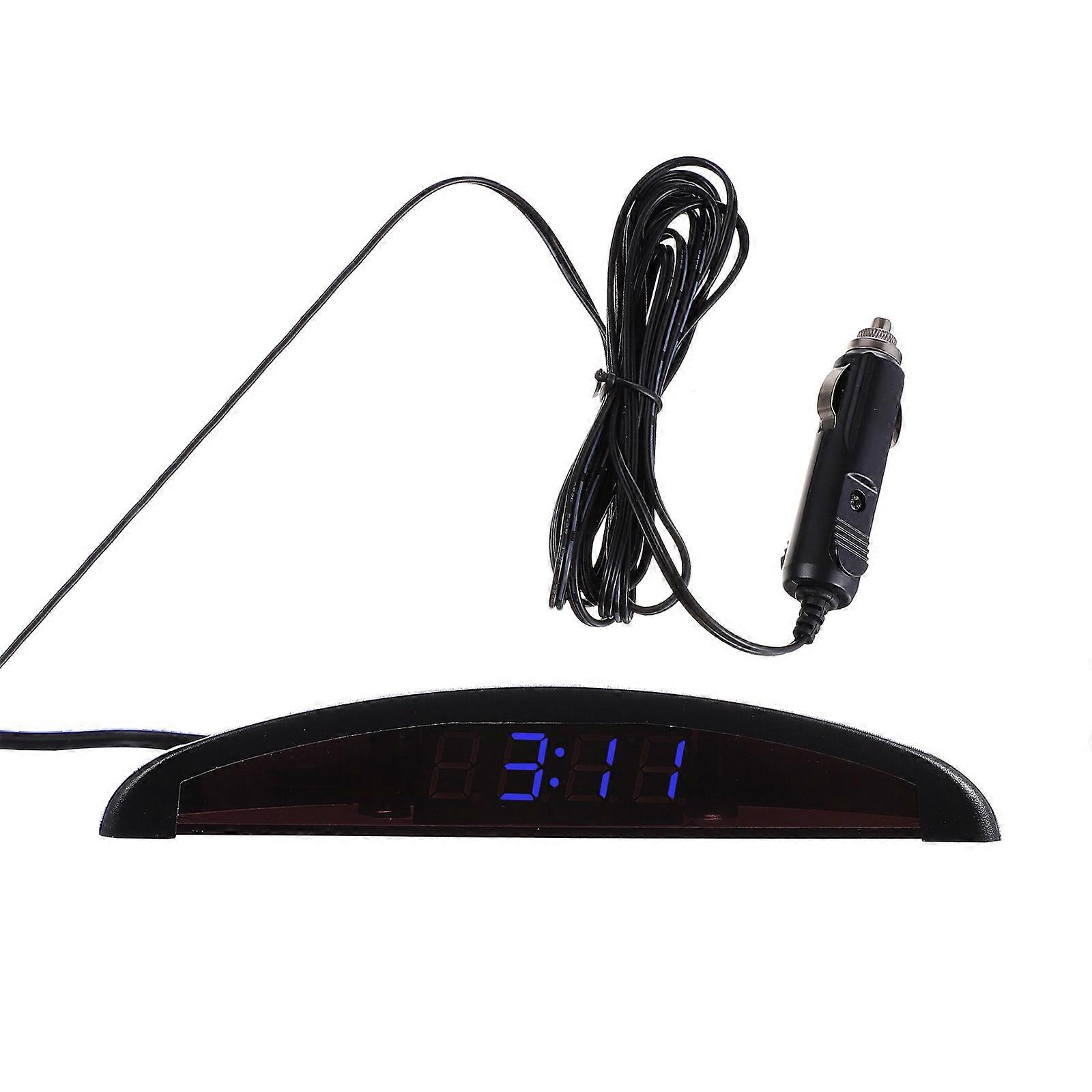 Digital Car Clock Thermometer High Precision Electronic Clock 2Pcs