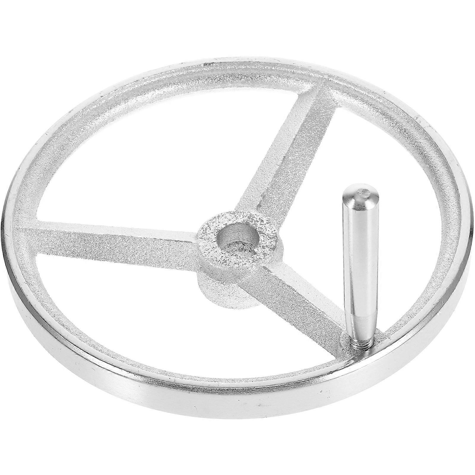 Round Handwheel with Handle for Replace 1Set Lathe Hand Crank Wheel Iron