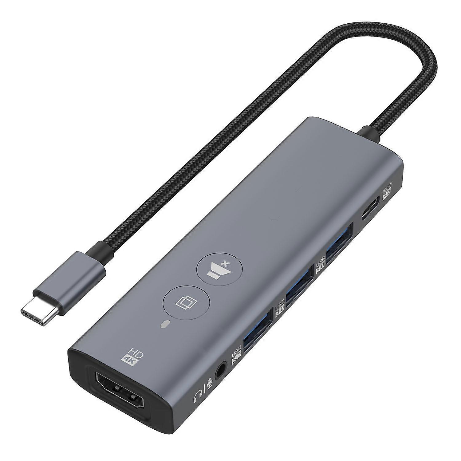 Onten UC123+ USB-C / Type-C to HDTV Multi-function HUB Docking Station with Button UC123+ (Green)