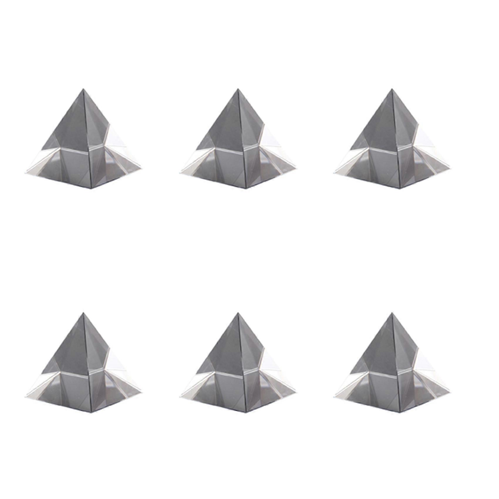 6X Prism Optical Glass Pyramid 40mm High Rectangular Polyhedron Suitable for Teaching Experiments