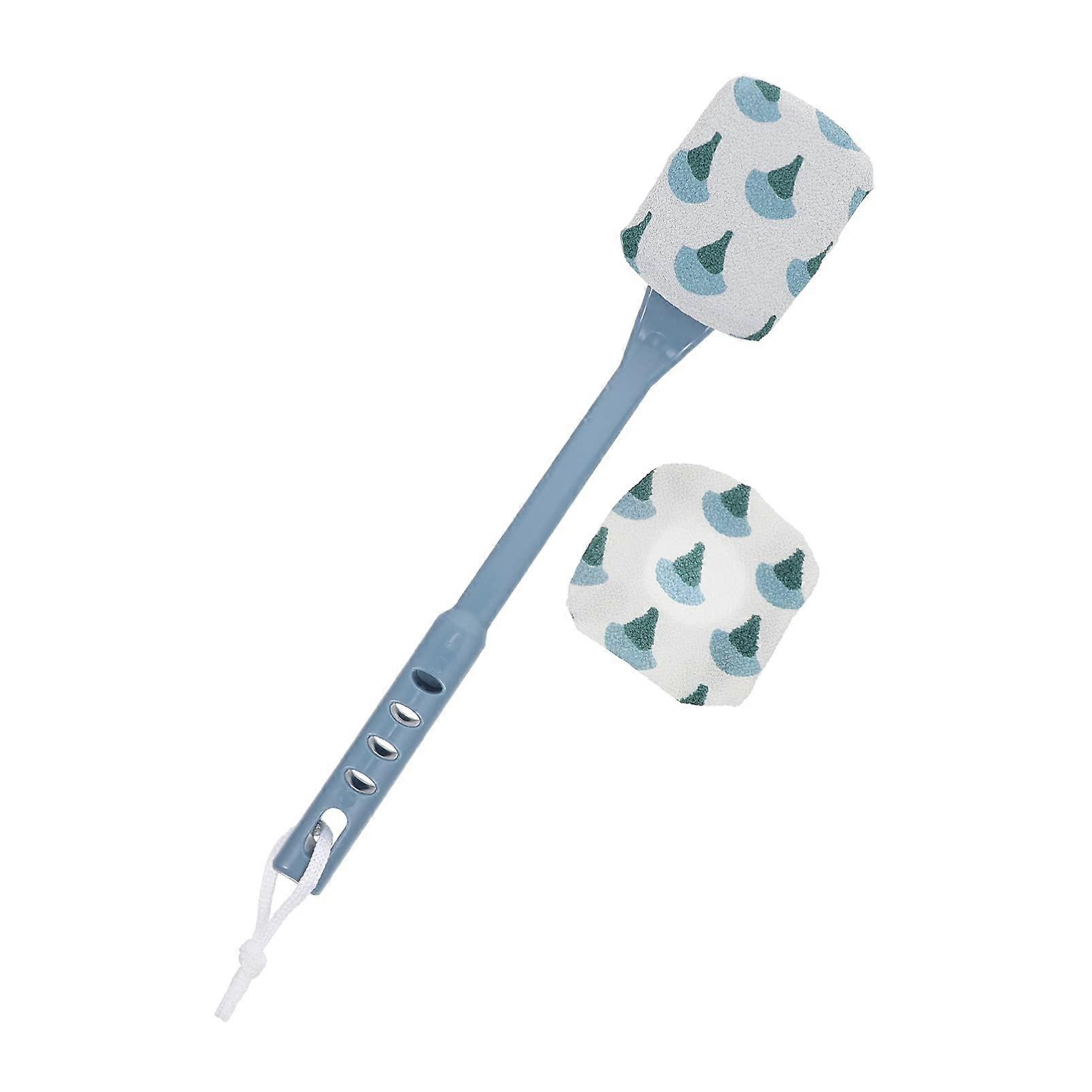 Long Handle Back Scrubber Bath Brush with Dual Cleaning Modes for Shower and Dry Use