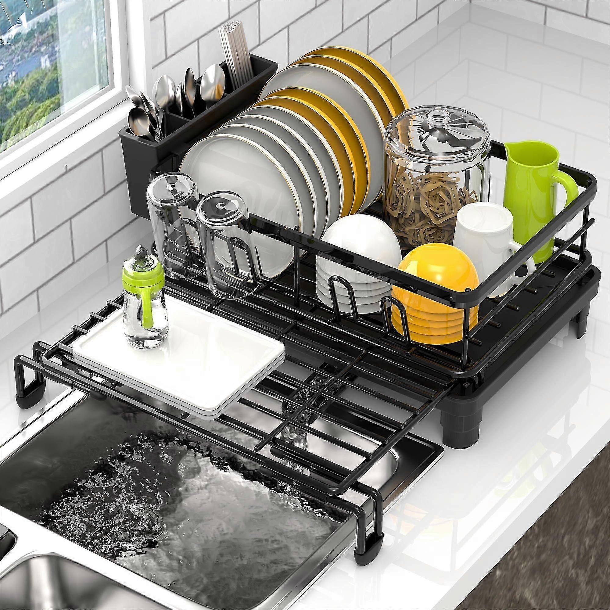 Extendable Over Sink Drying Rack Drainboard, Adjustable & Multipurpose