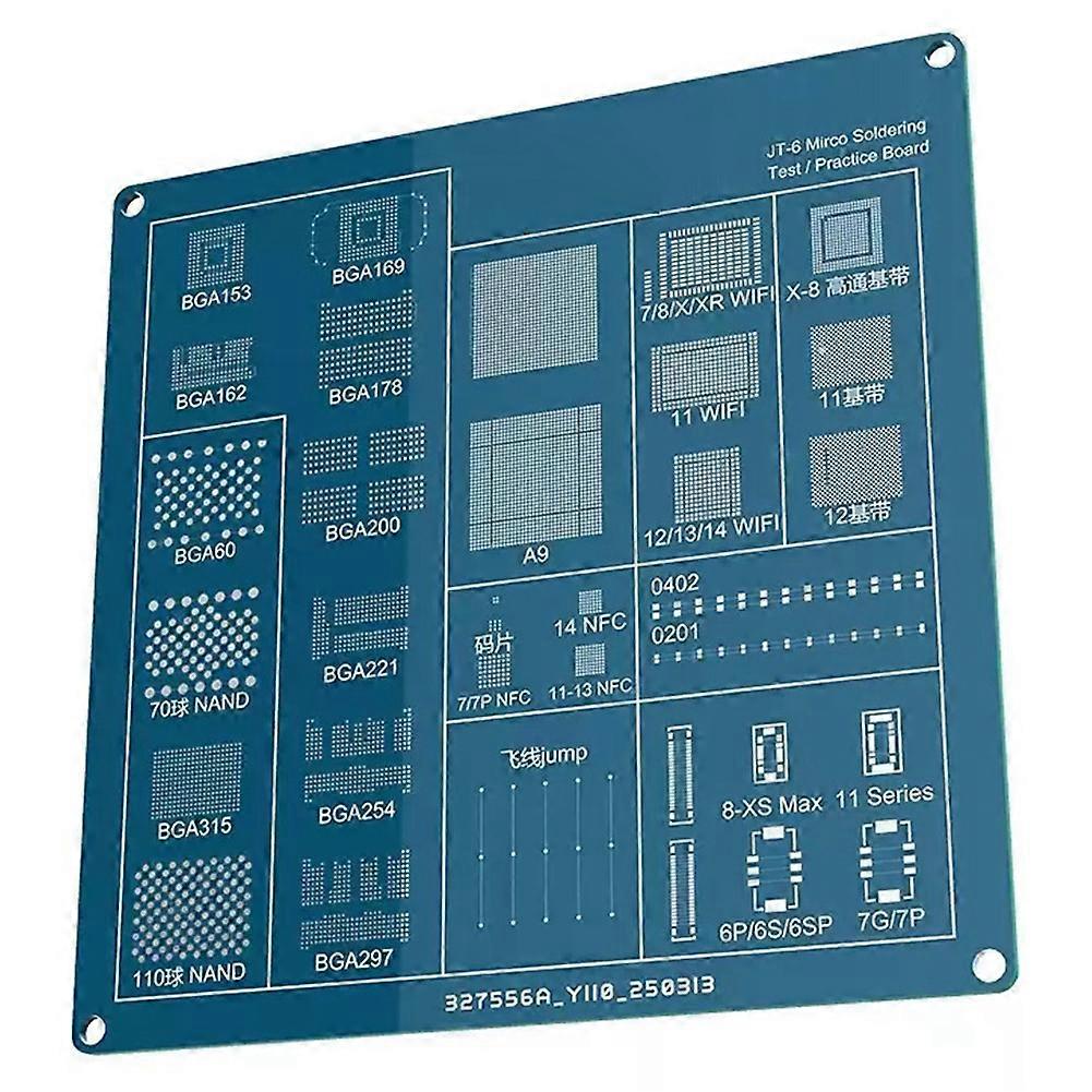 JT-6 SMD/SMT BGA Components Soldering Test Practice Board Disassembling and Assembling Welding Pad Practice