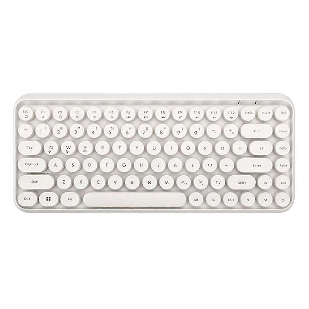 AJAZZ 308I Wireless Bluetooth-compatible Keyboard Retro Round Keycap 84-Key Keyboard