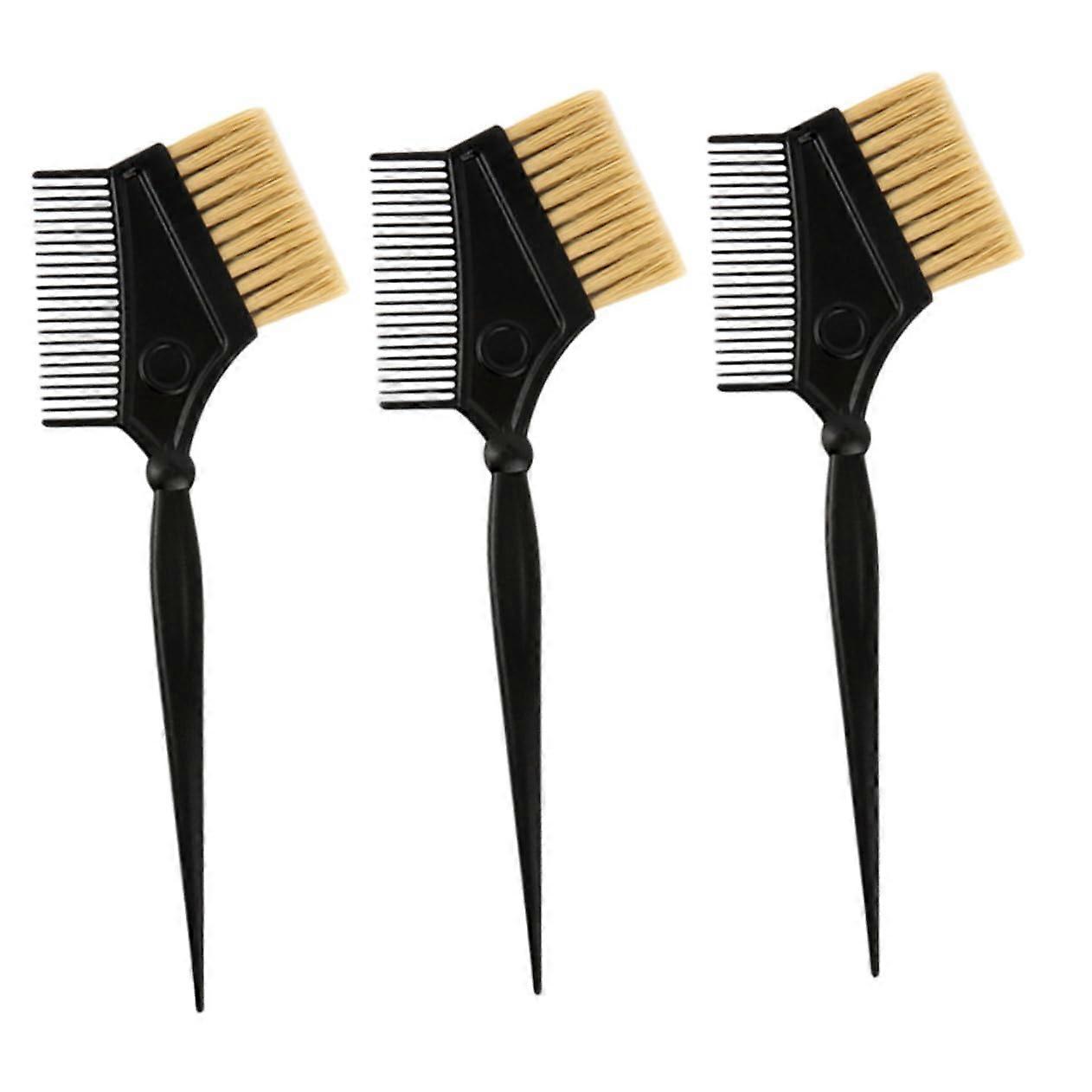 Hair Dye Comb Set 3pcs with Flexible Bristles for Even Color Application and Precise Root Tinting