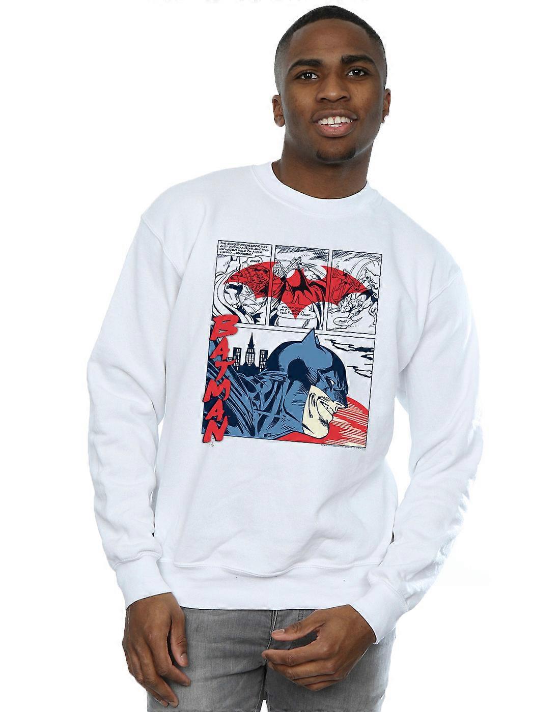 DC Comics Men's Batman Comic Strip Sweatshirt