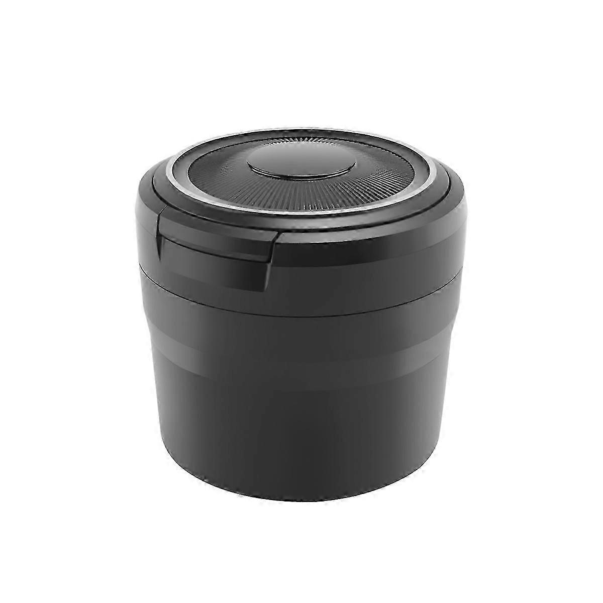 Portable Ashtray with LED Light Auto Cup Holder Ash Tray,Black