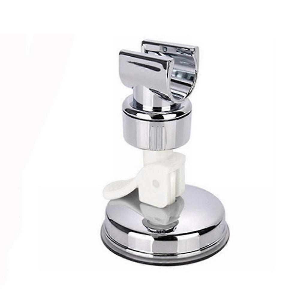 Adjustable Shower Head Holder with Strong Suction Cup Bracket, Chrome Plated Wall Mount