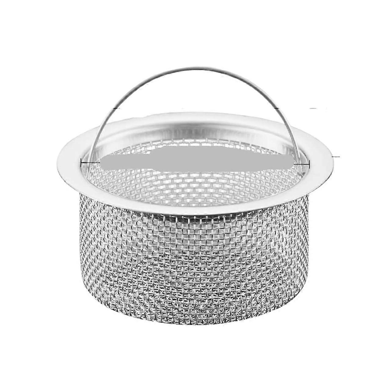 2PCS Stainless Steel Sink Strainer with Handle Rust Proof Mesh Kitchen Drain Basket