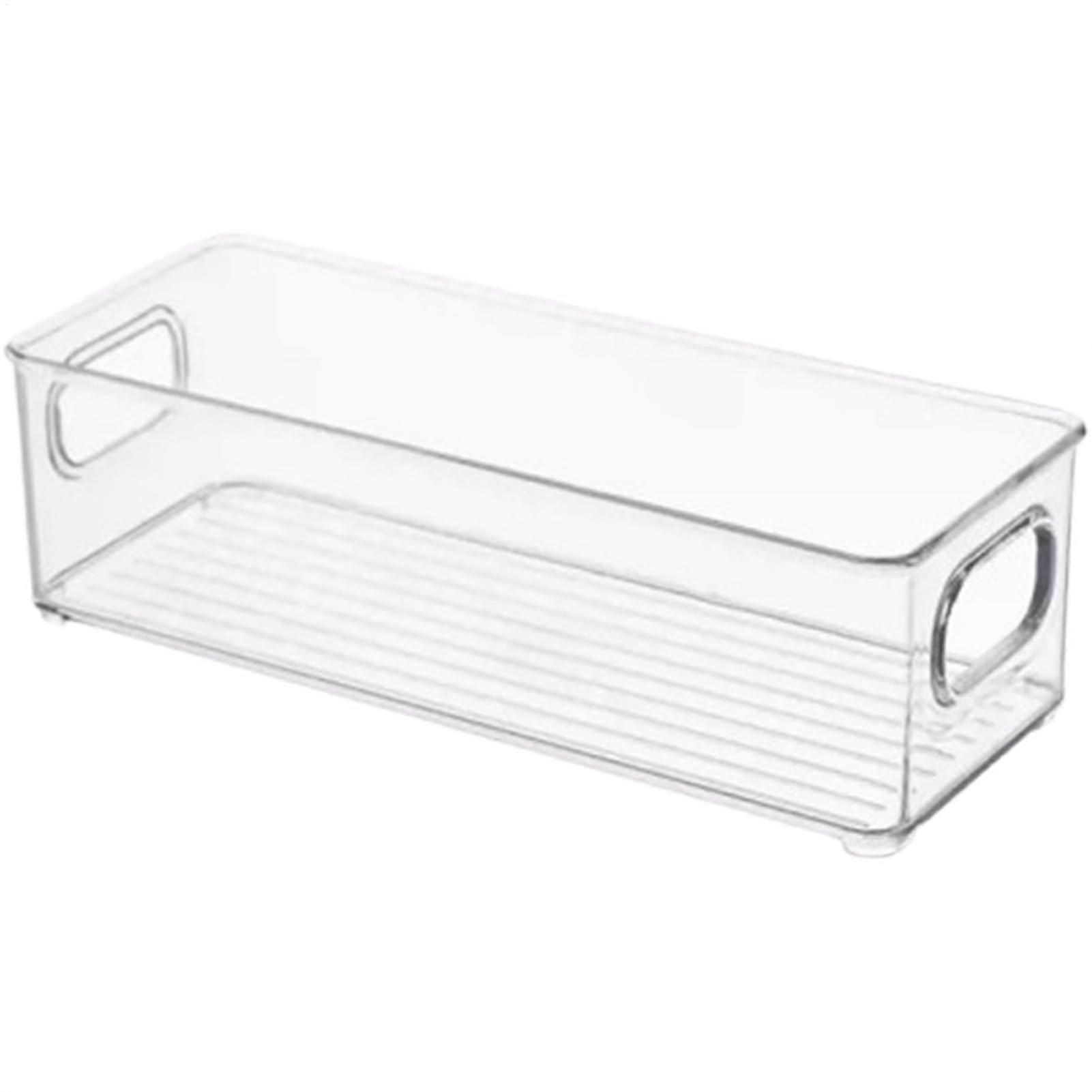 Clear Desktop Organizer with Compartments, MultiCompartment Storage Box for Home and Office
