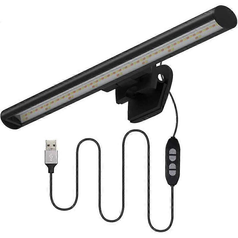 USB LED Computer Screen Lamp, 10 Brightness, 3 Lights, Glare Avoidance