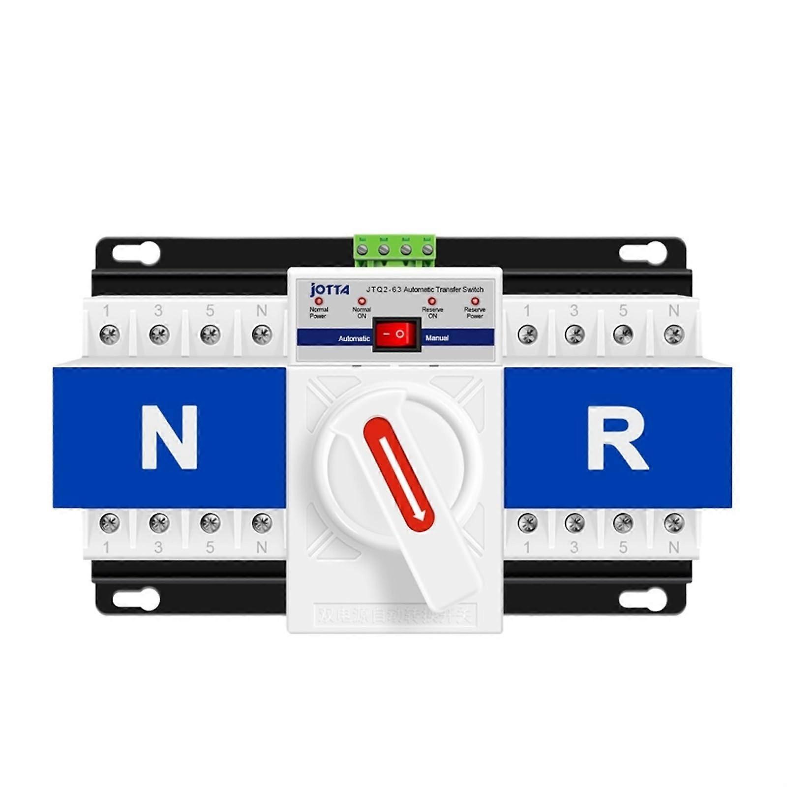 4P 63A 380V Dual Power Automatic Transfer Switch for Generator, Reliable Backup Connection