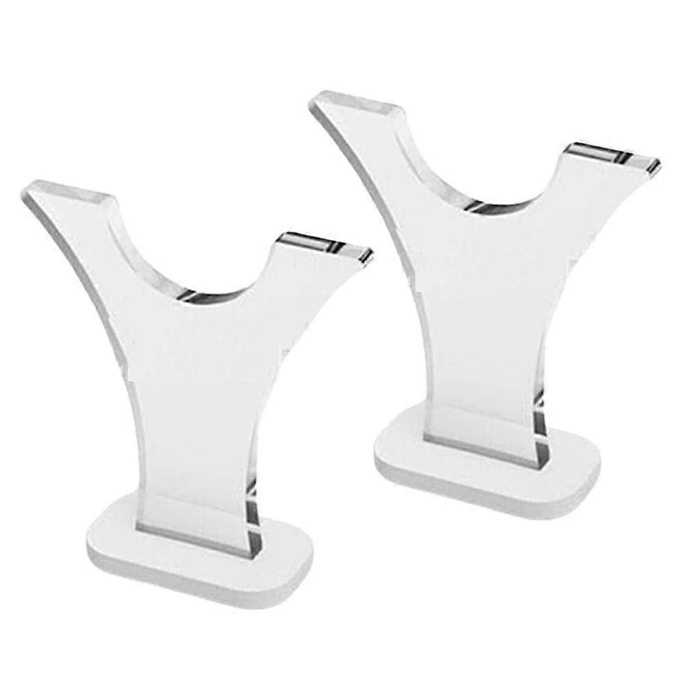 2Pcs Clear Acrylic Magic Wand Display Stand with Detachable Stable Base for Collection