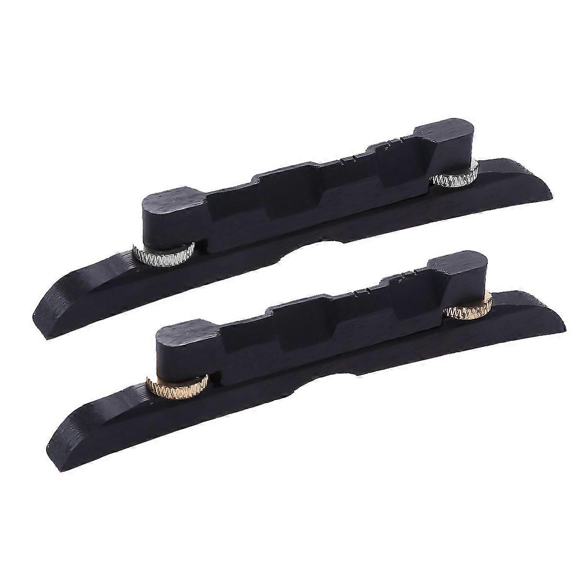 Adjustable Mandolin Bridge Compensated Ebony Random Color