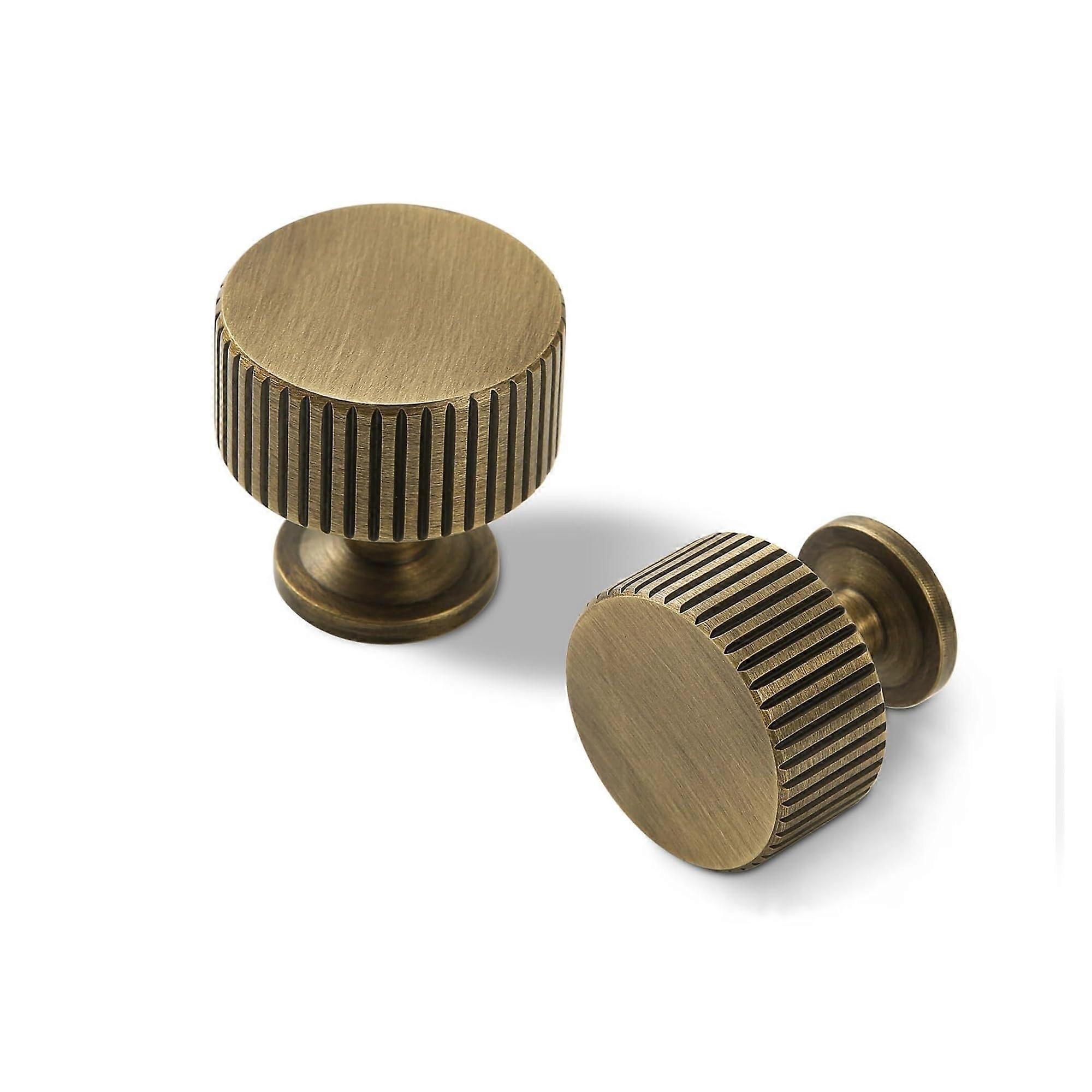 Antique Brass Cabinet Knob with Elegant Antique Finish, Solid Brass Drawer Pull for Kitchen, Bathroom, Wardrobe