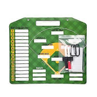 Magnetic Baseball Coaching Board DoubleSided Dry Erase Lineup Board with Carrying Buckle