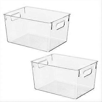 Transparente Aufbewahrungsbox für die Küche, geeignet zur Aufbewahrung von Lebensmitteln und zum Sortieren.