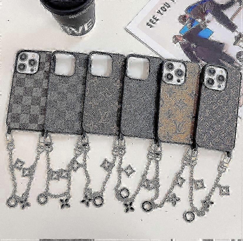 Case for iPhone with wrist strap, non-slip grip and shockproof protection, matching wallet set