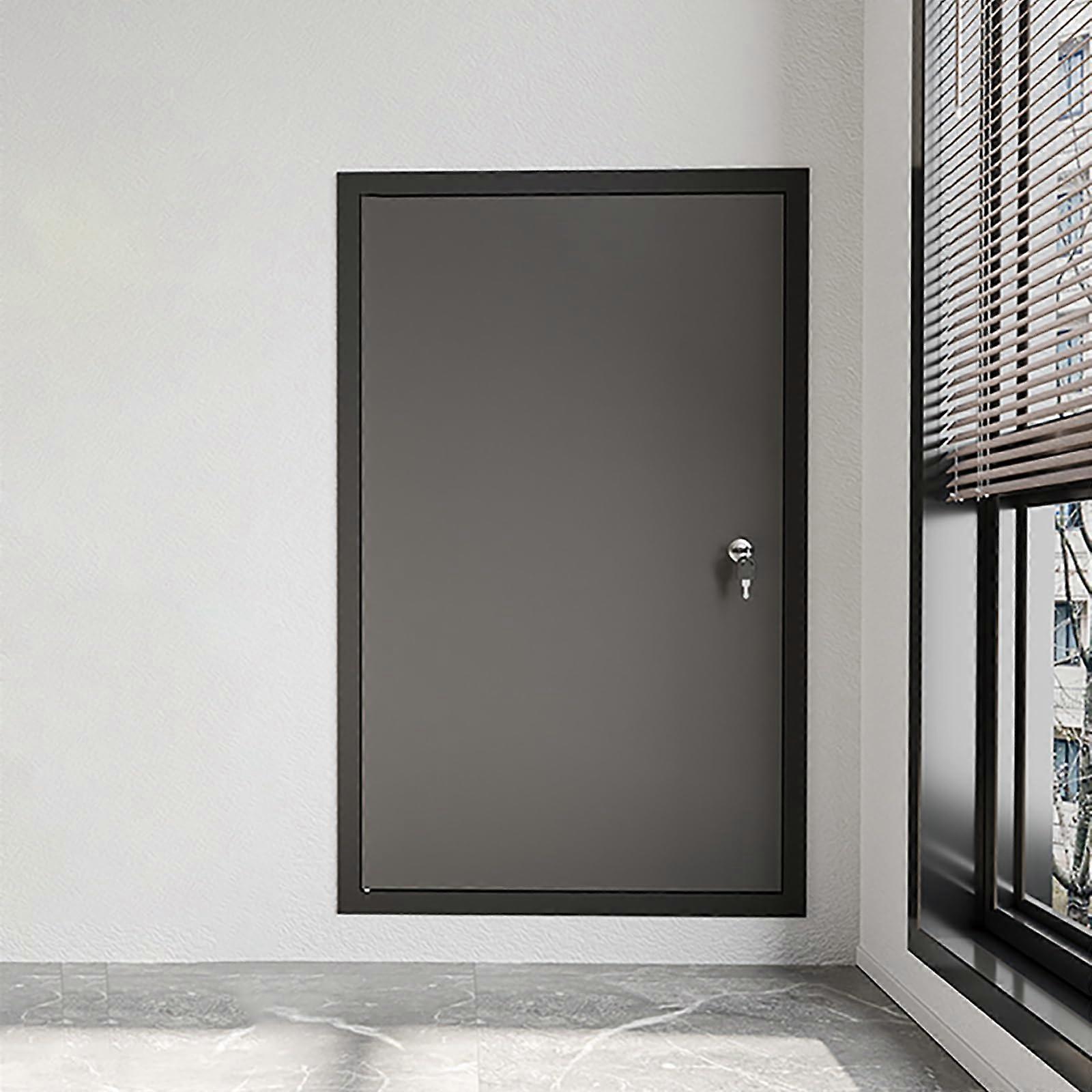 Lockable Aluminium Access Panel 35x50 Inch Black Wall and Ceiling Door with Keys