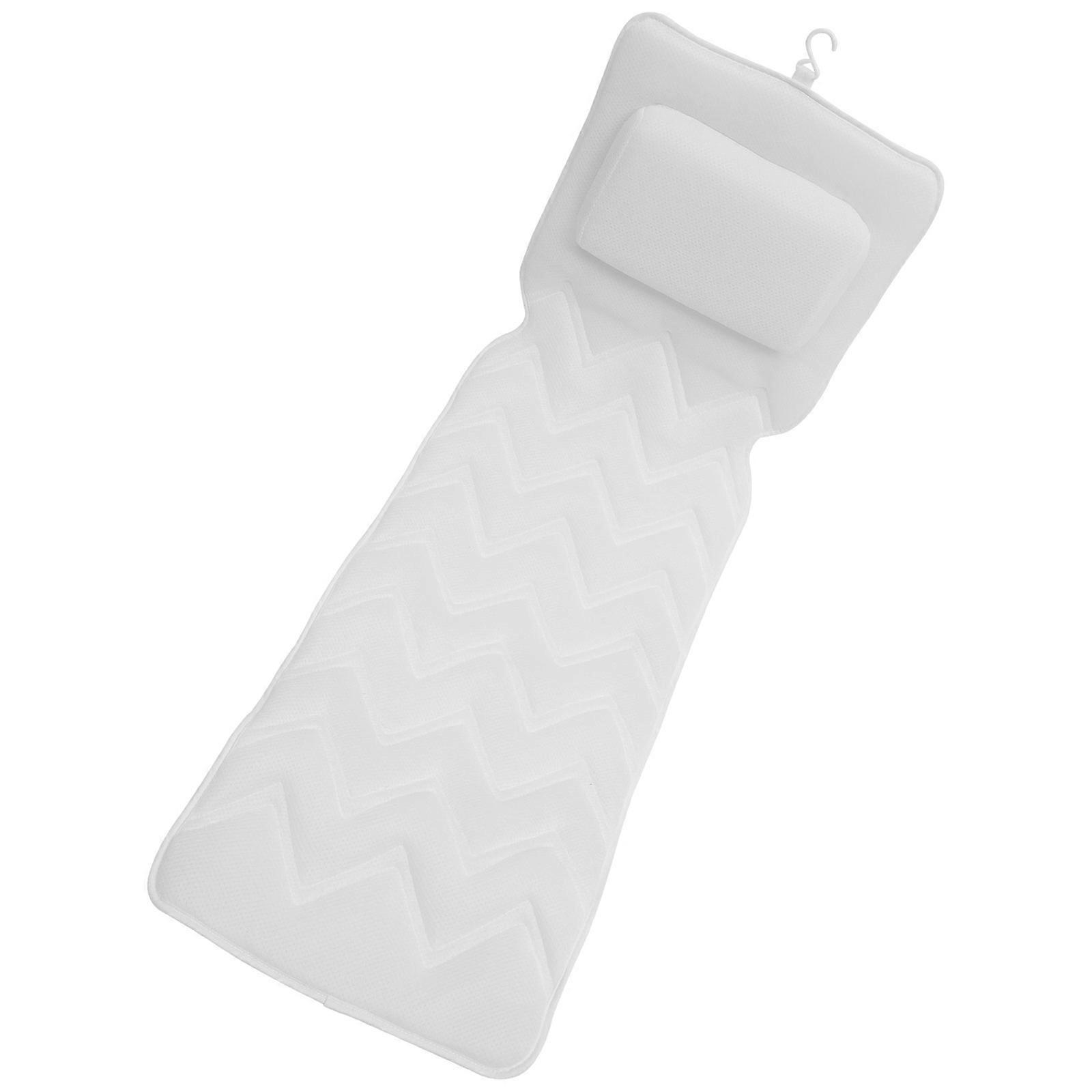 Bathtub Pillow White Elastic Neck Support Cushion for Bathroom 2Pcs