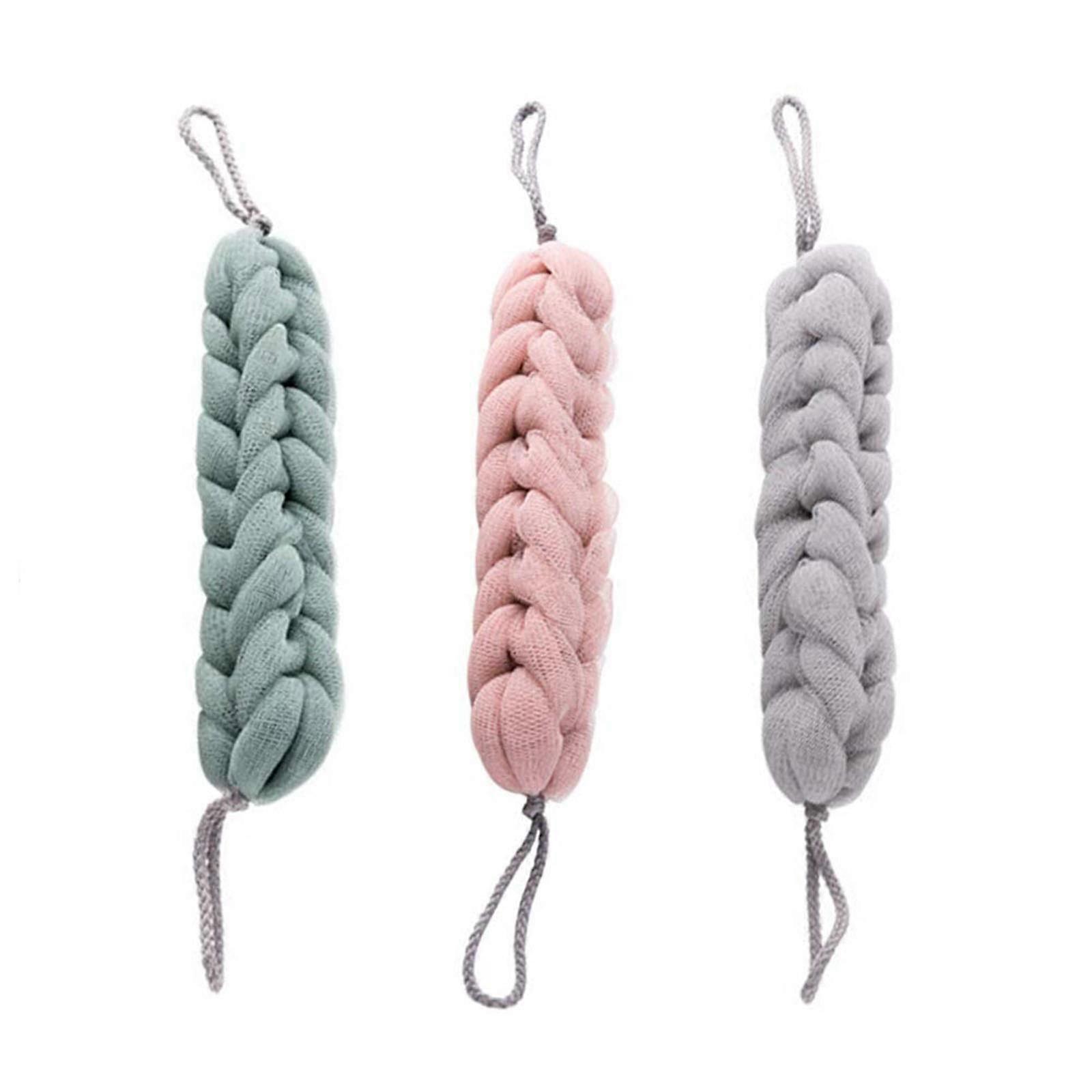 3 Pack Bath Sponge Shower Back Scrubber with Hanging Strings