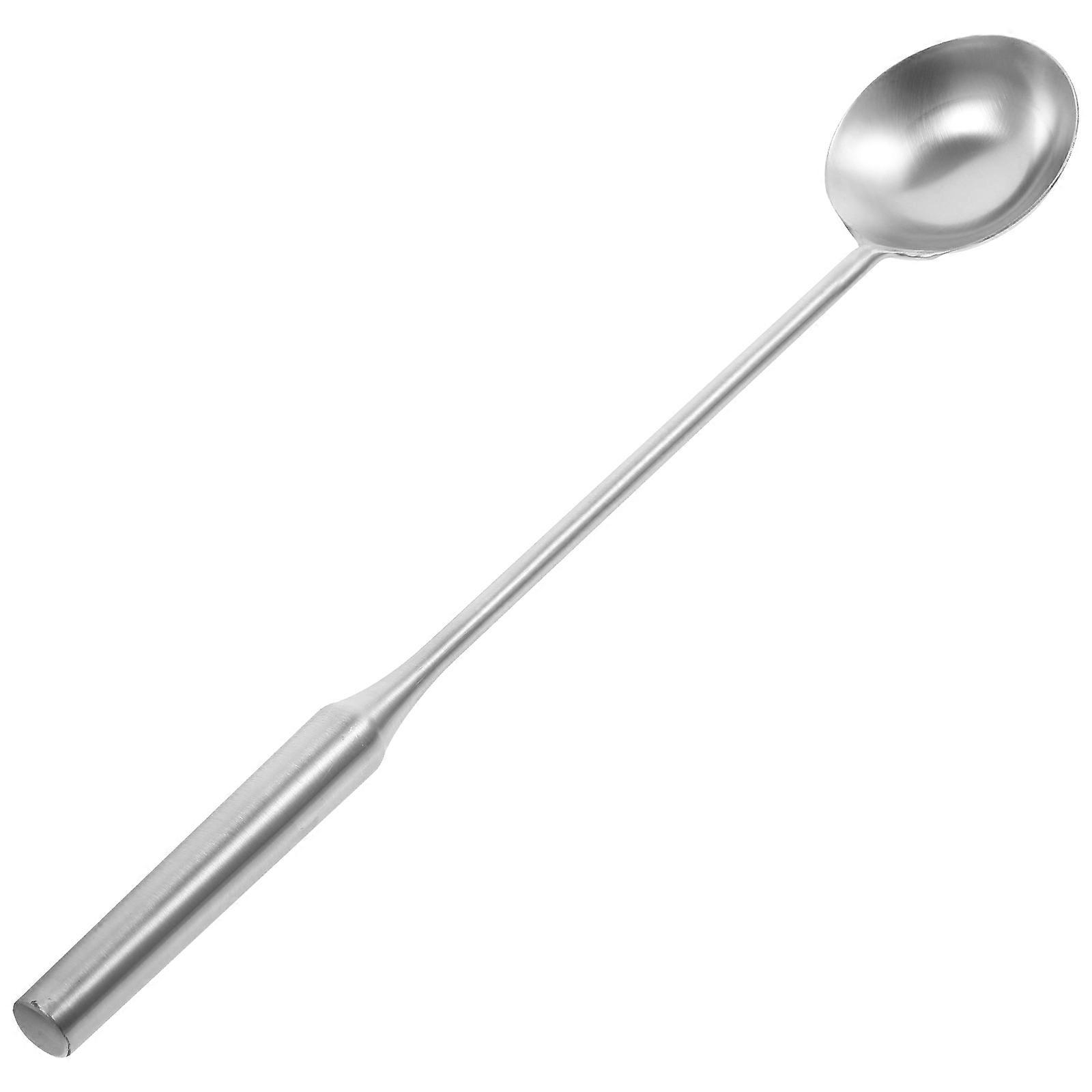 Silver Metal Cooking Spoon Long Handle Ladle for Serving