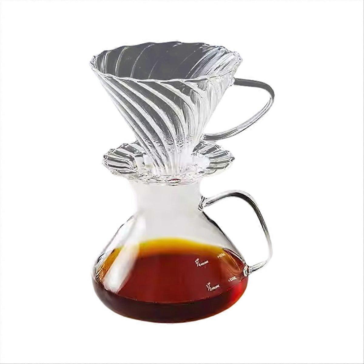 Pour over Coffee Maker Set Coffee Sharing Pot with Scale 450ML