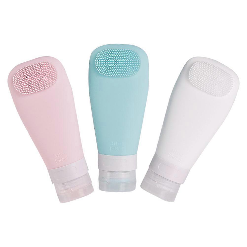 Cosmetics Bottle Silicone Empty Bottle for Storage 3Pcs Travel Portable Kit