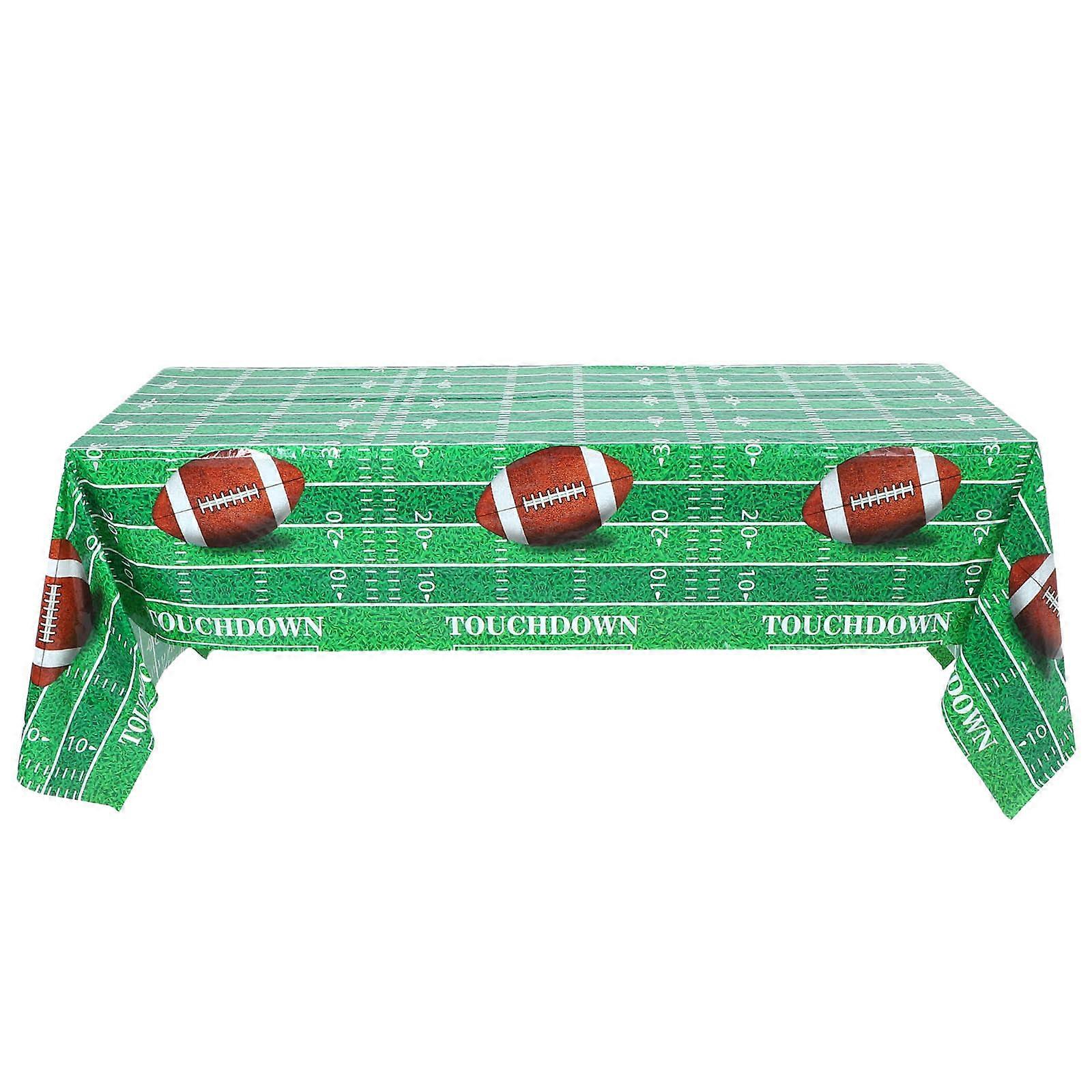 Football Tablecloth for Decorative Use 5Pcs PVC Disposable Rectangular