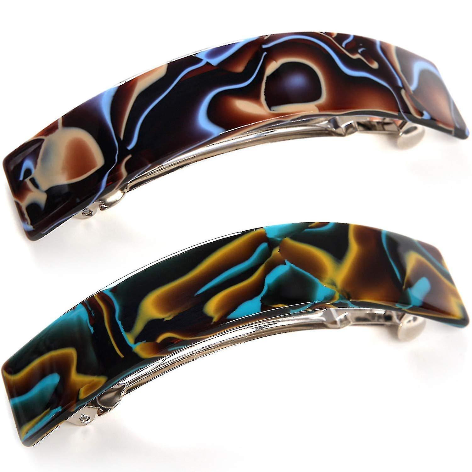 2-pack-style Style Curved Cellulose Acetate Volume Clip