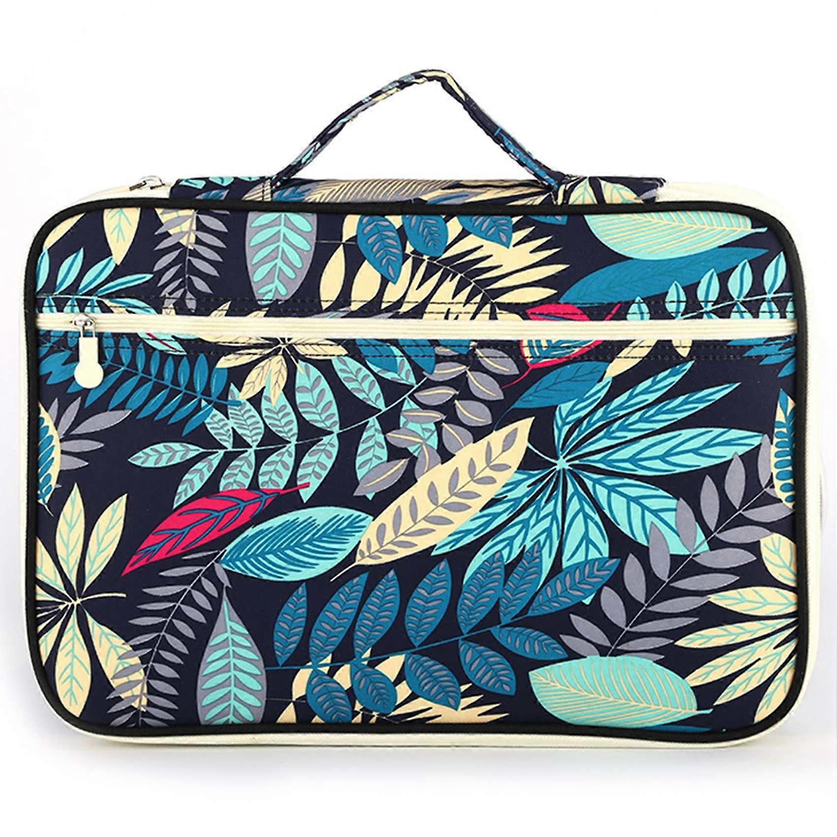 Leaf Multifunctional A4 File Bag Storage Bag Portable Computer Bag Office Data File Bag