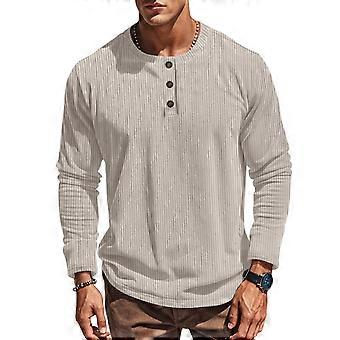 Men's Corduroy Casual Tee Breathable Long Sleeve Top