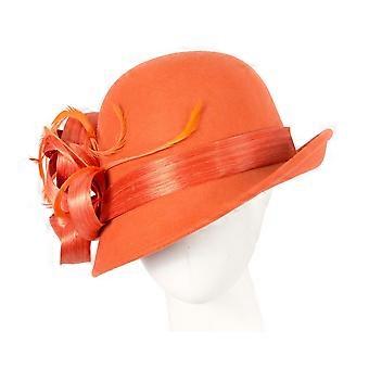 Exclusive orange cloche winter hat by Fillies Collection F673OR