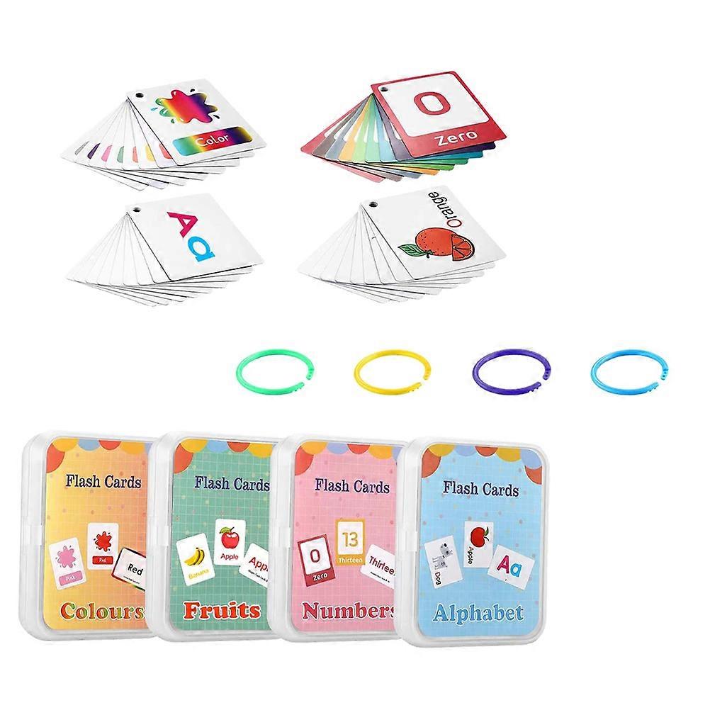 Kids Flash Cards 4Pcs Professional Flash Cards for Learning and Study