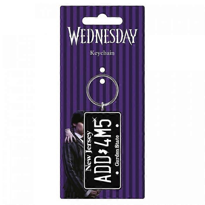 Wednesday License Plate PVC Keyring