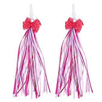 Cintas decorativas para manillar de bicicleta/patinete (3 pares) para bicicletas infantiles (rosa y verde)