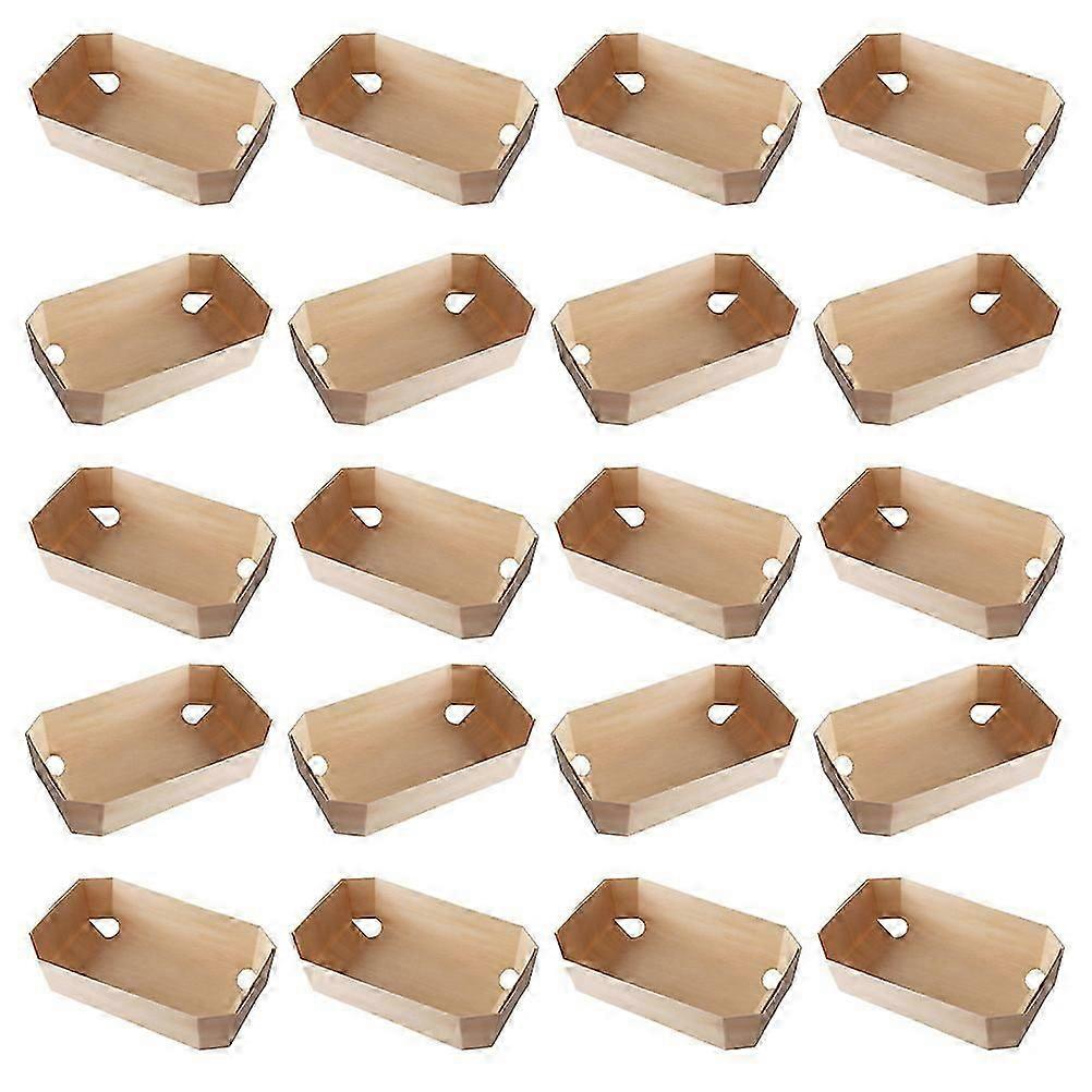 Wooden Bread Baskets Bread Packing Boxes for Storage 20Pcs Set