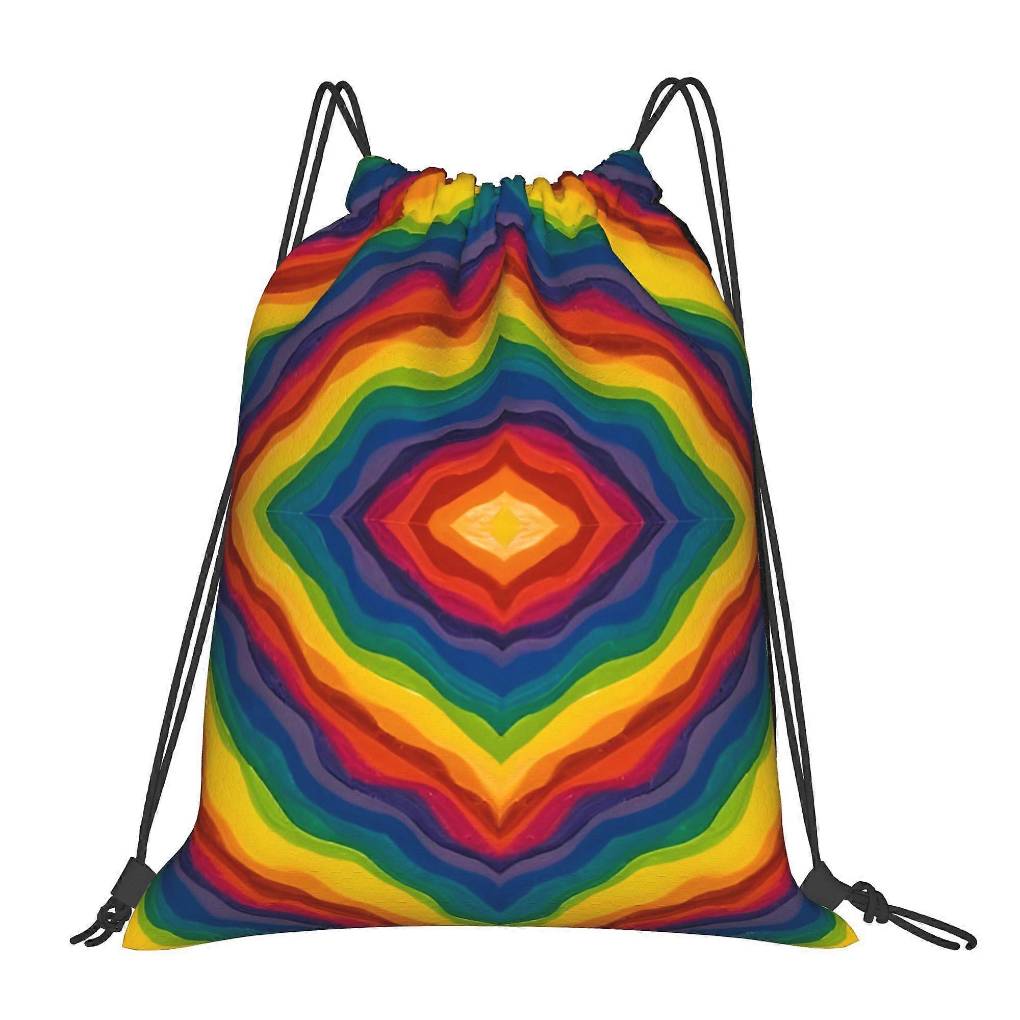 1pc Rainbow Goddess Eye Drawstring Bag-Cqazw
