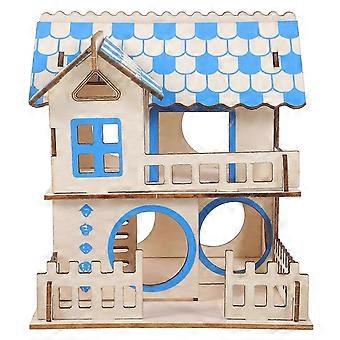 Hamsterhaus aus Blockholz, doppelwandig, 1 Stück
