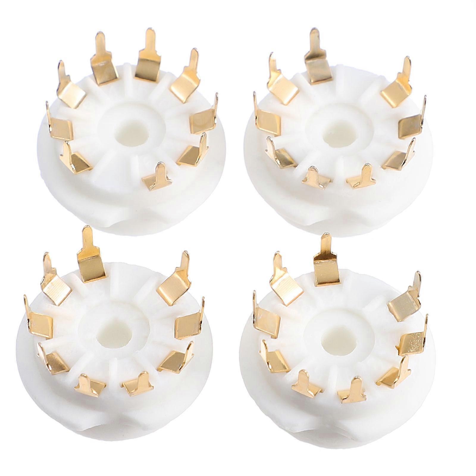 4pcs Practical Vacuum Tube Socket 9 Pin PCB Tube Socket Electronic Tube Socket