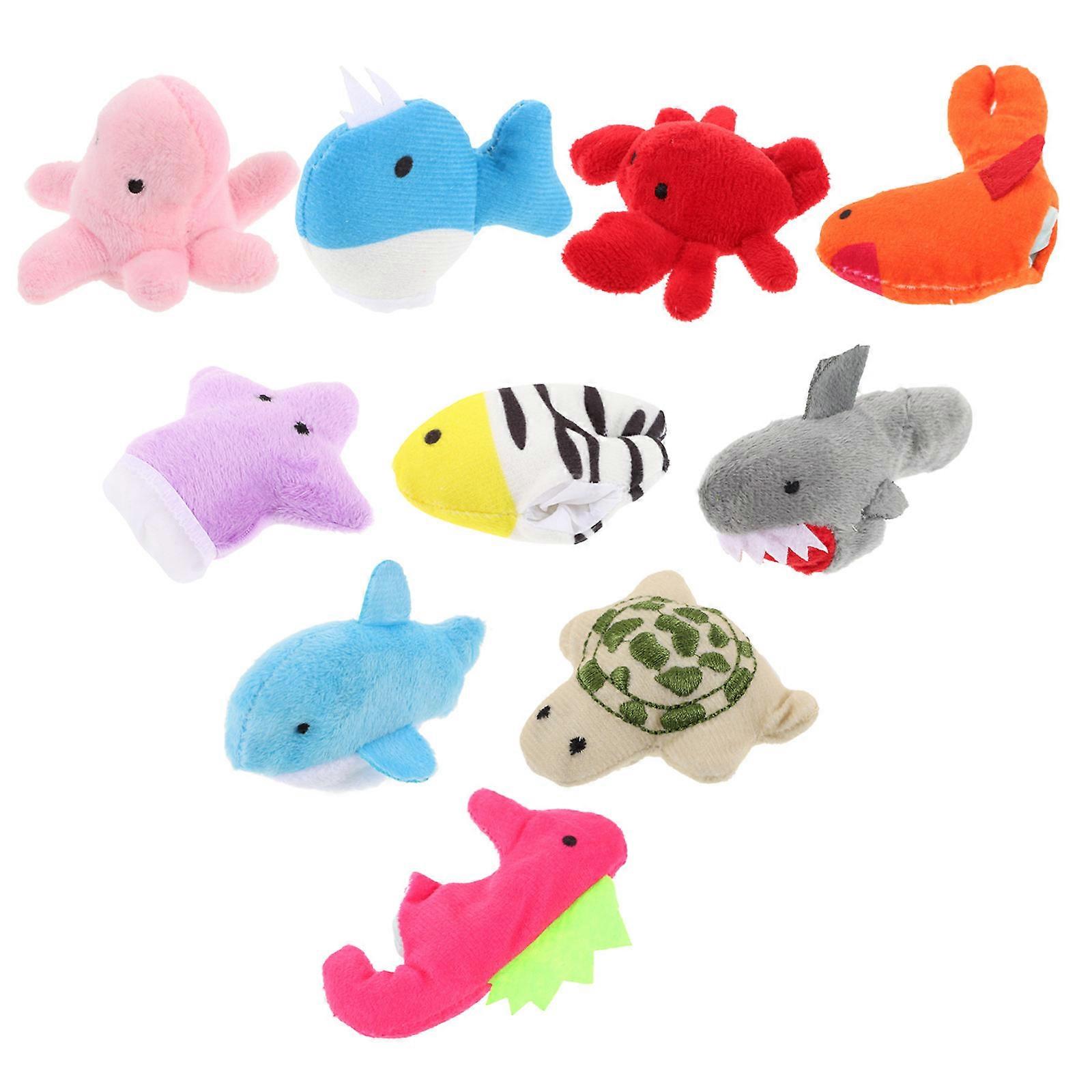 10-pack fingerdockor med havsdjur