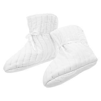 1 paire de chaussettes de randonnée en coton : doublure épaisse et respirante pour la pêche en extérieur par temps froid – chaussettes thermiques blanches isolantes et résistantes à l'hiver