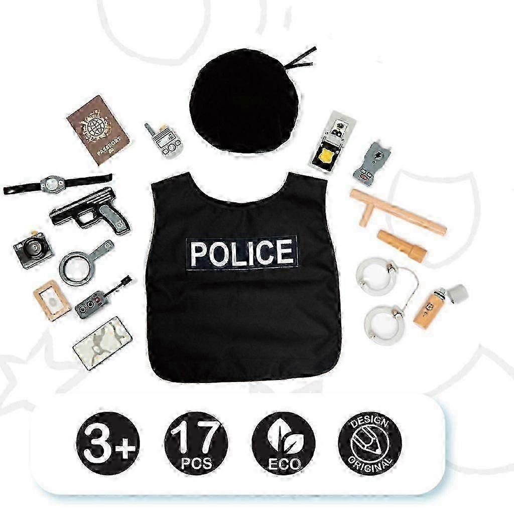 Maglietta giocattolo della polizia per bambini, cappello, fischietto, costume, plastica, regalo, cosplay per bambini, nuovo arrivo S06, nuovo arrivo S06