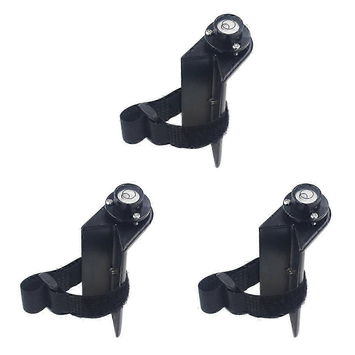 3-Piece Aluminum Alloy Centering Poles for Leveler Bubble and Right-Angle Strap, Black