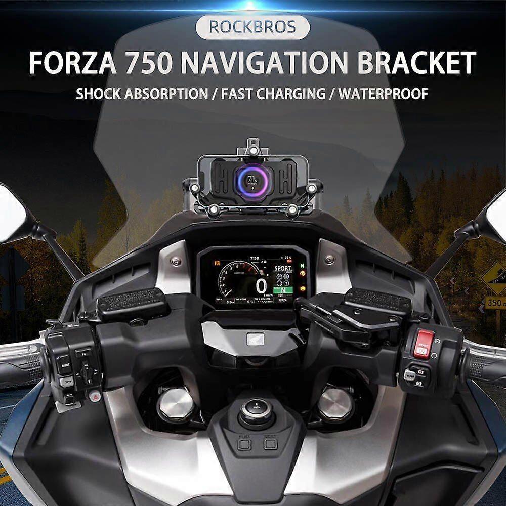 Supporto Telefono Moto Per FORZA750 / NSS750 (pre-2024) - Piastra Di Navigazione Con Ricarica, In Acciaio E Alluminio