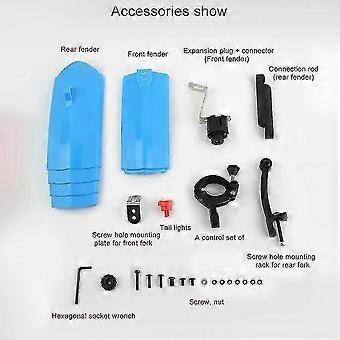 bike adjustable rear folding taillight quick mudguards fenders
