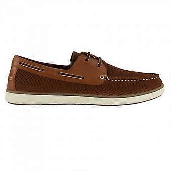 Dune London Herren-Bootsschuhe aus strukturiertem Leder